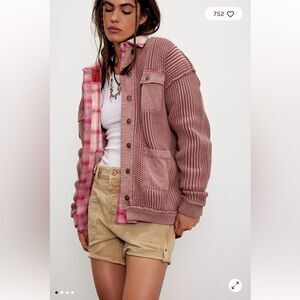 We The Free Worn Thru Chore Sweater Jacket